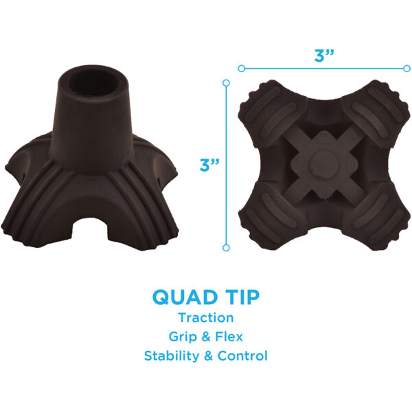 Nova All Terrain Mini Quad Cane Tip
