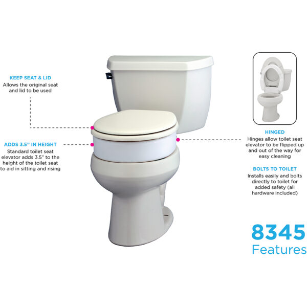 Nova Toilet Seat Riser (Standard) (Hinged)
