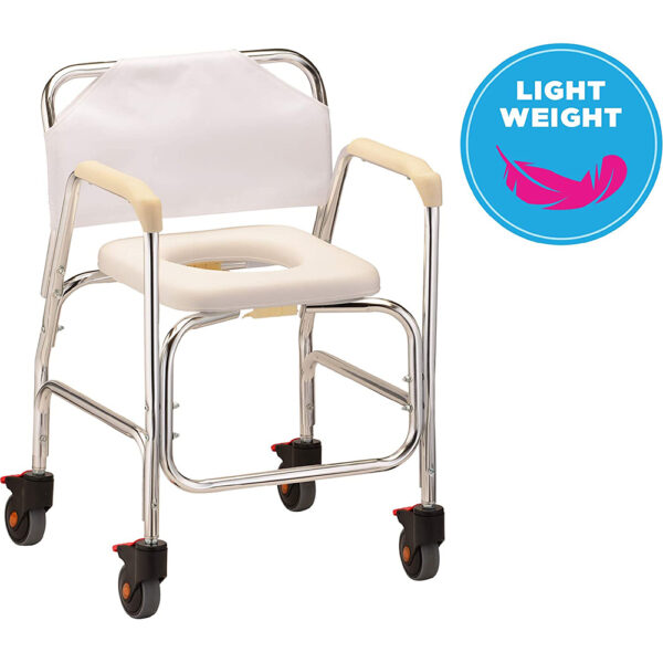 Nova Shower Chair and Commode w/ Wheels