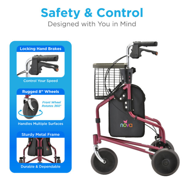 Traveler 3 Wheel Rolling Walker