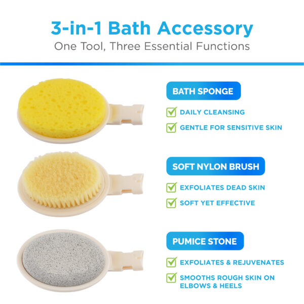 3-in-1 Bath Brush Set