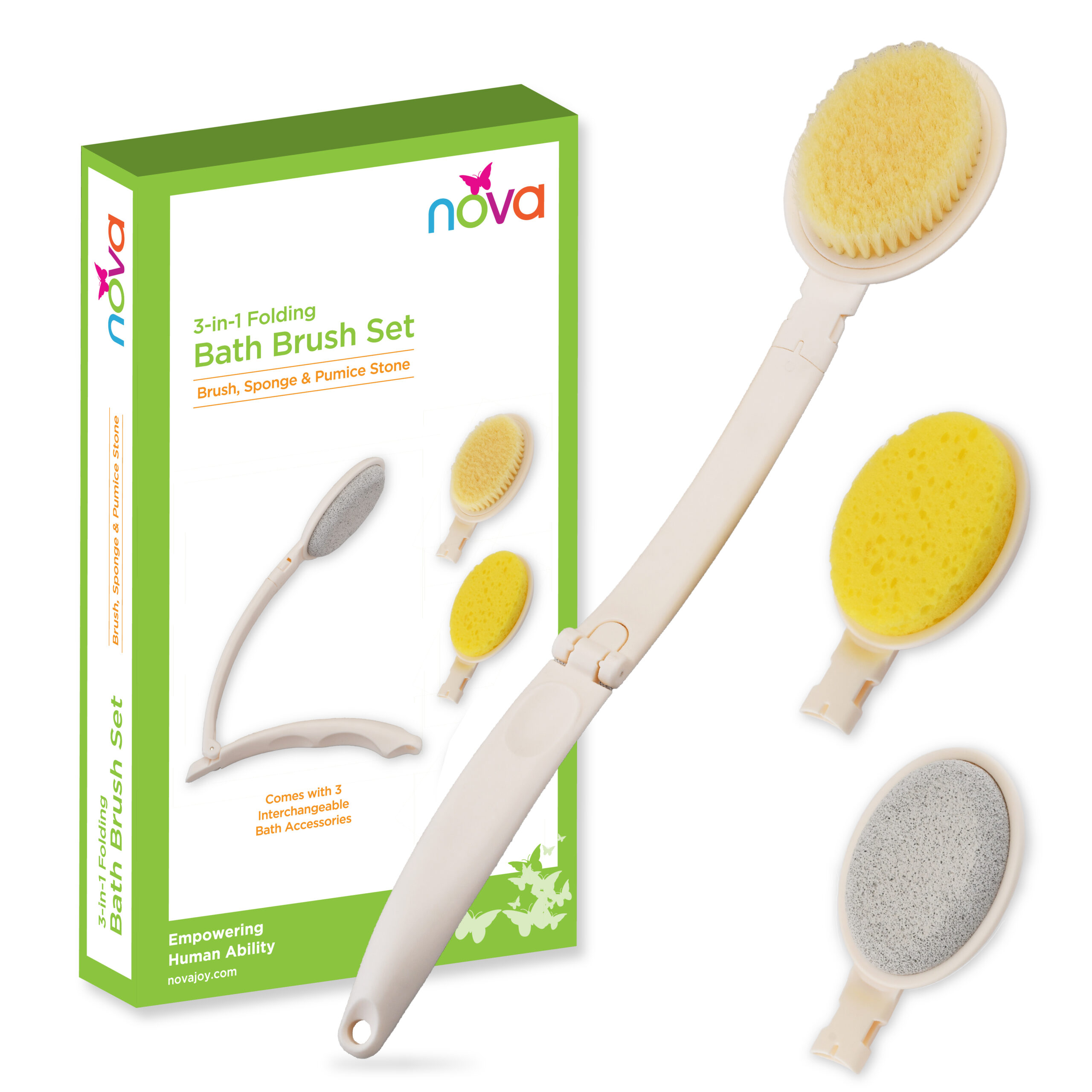 3-in-1 Bath Brush Set